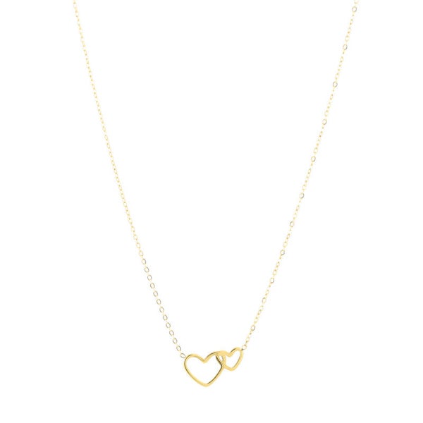 Twin Hearts ketting Goud