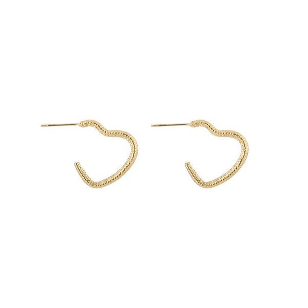 Basic hart oorbellen Goud