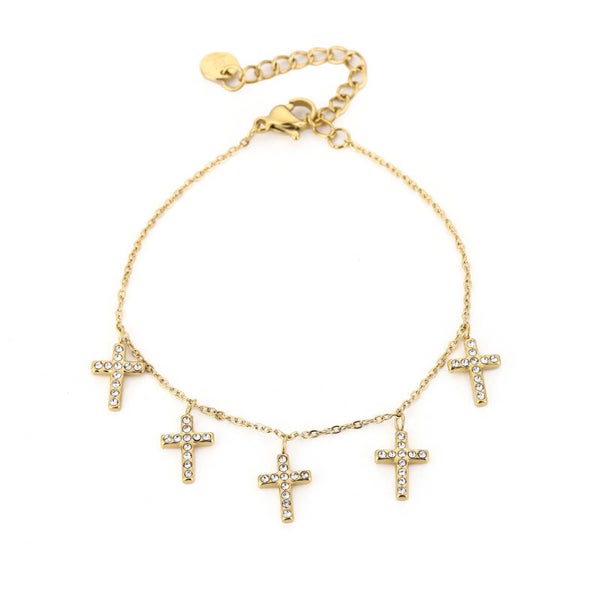 Kruisjes armband Goud