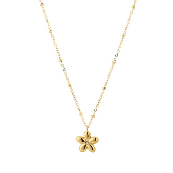 Flower ketting Goud