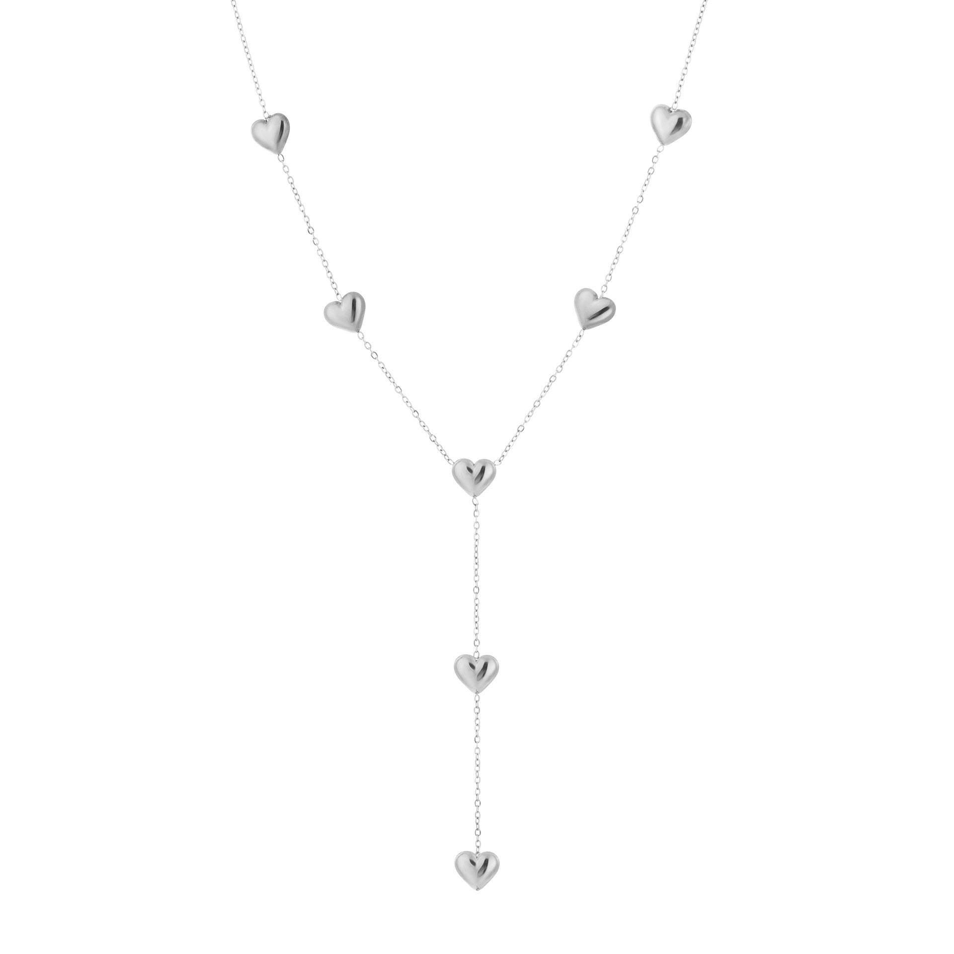Hartjes ketting Zilver