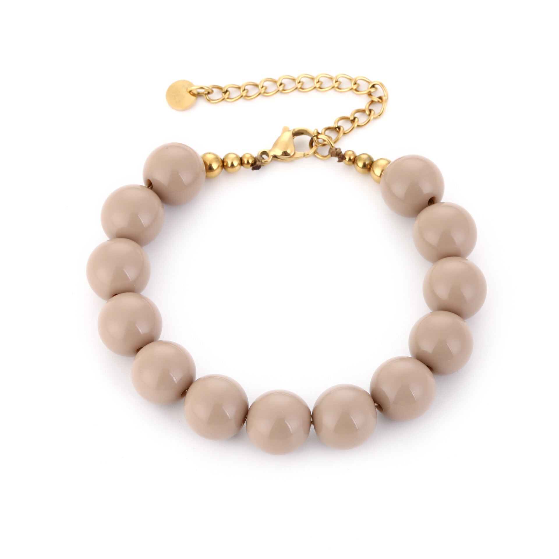 Kralen armband Beige