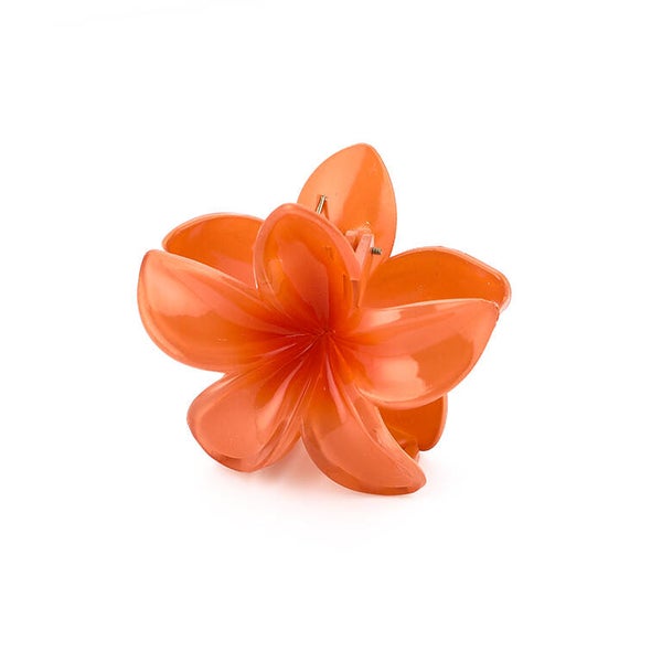 Bloemen haarclip Oranje