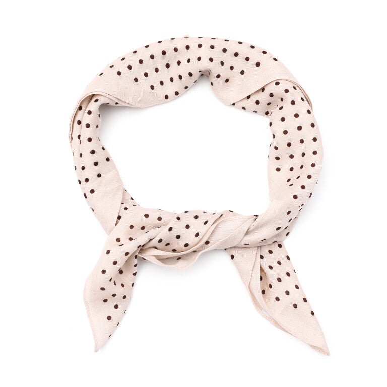 Beige polka sjaaltje
