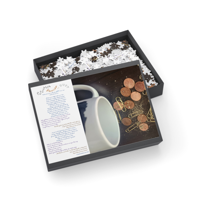 Paperclips, Pennies and Dust  Puzzle Design # 2  Complete with the lyrics to the song