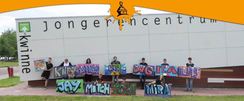 Graffiti workshop als zomeractiviteit i.s.m. Sociaal Werk Welstad Stadskanaal Groningen