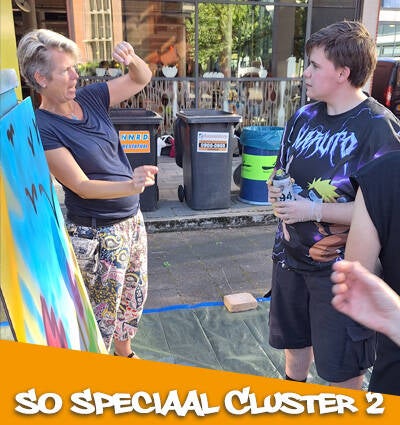 graffiti workshop activiteit voor SO speciaal onderwijs cluster 2