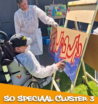 graffiti workshop activiteit voor SO speciaal onderwijs cluster 3