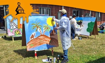 creatieve kunst graffiti workshop op azc coa ter apel