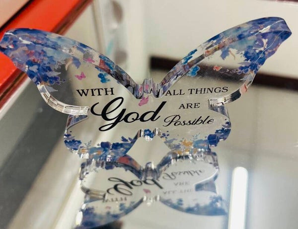 Blue butterfly  With God