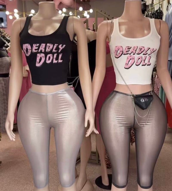 Deadly Doll two piece capri set
