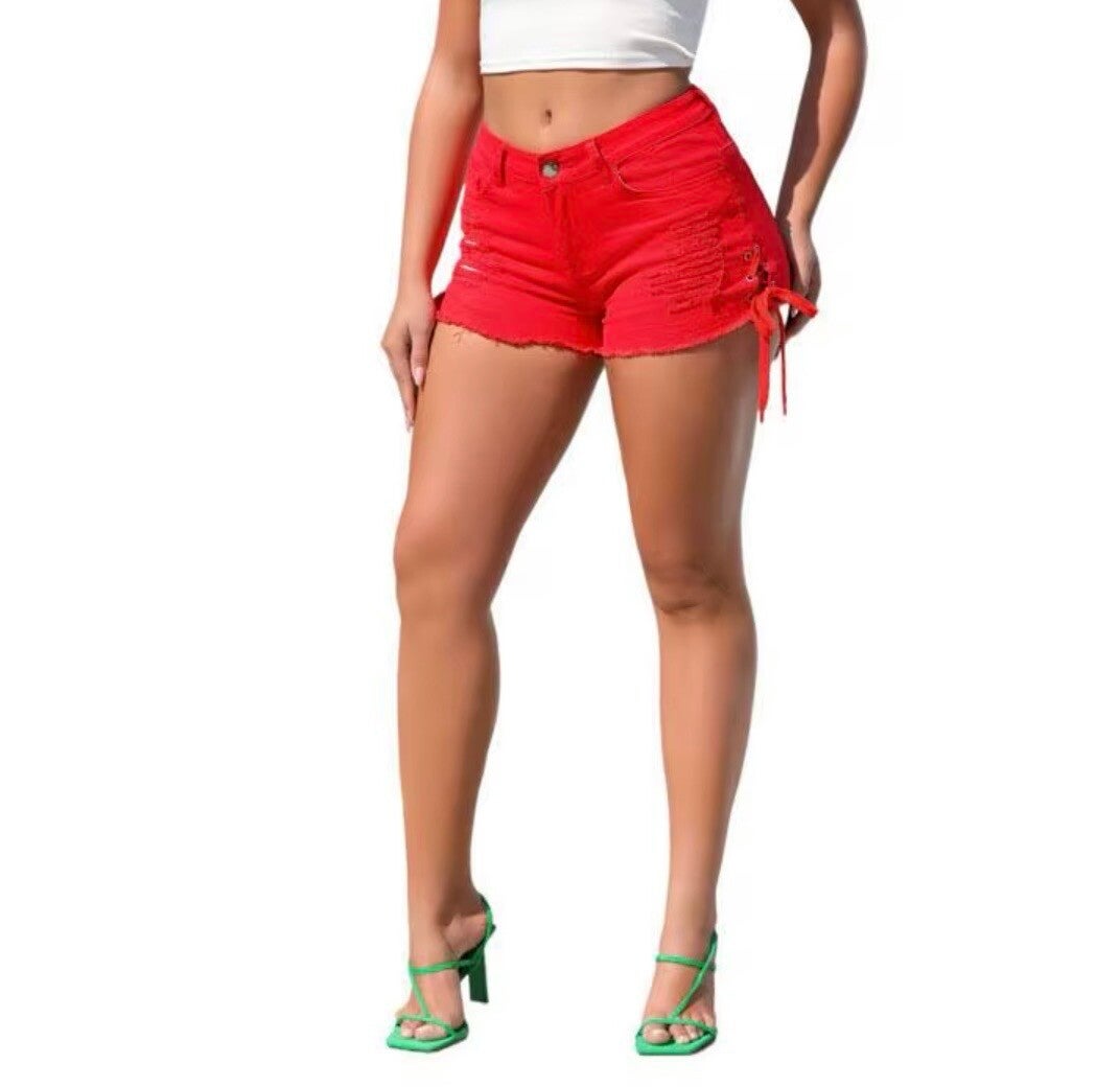 Red bombshell shorts
