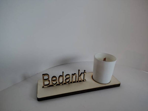 Persoonlijke wens met kaarsje