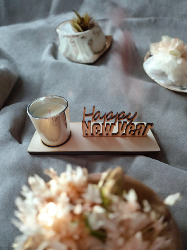 Wensplankje met kaars