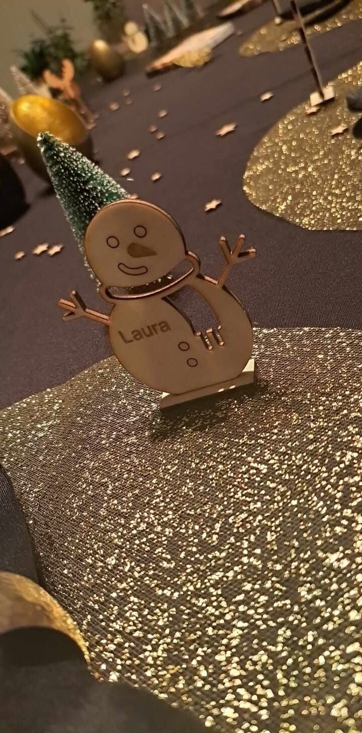 naamkaartje kerst staand