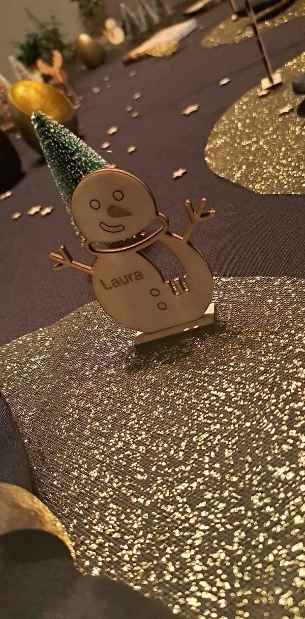 naamkaartje kerst staand