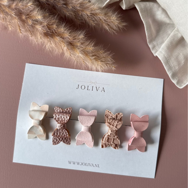 Bow set - soft pink