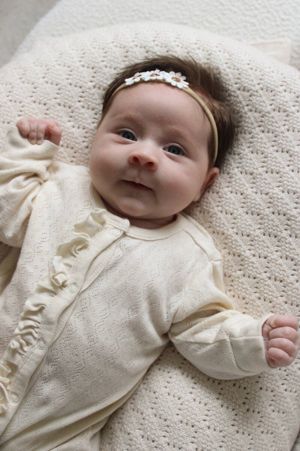 Baby bow - daisy gold