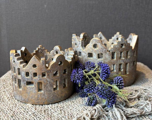 Jewel Brynxz  Set of 2 Tealight Canalhouses