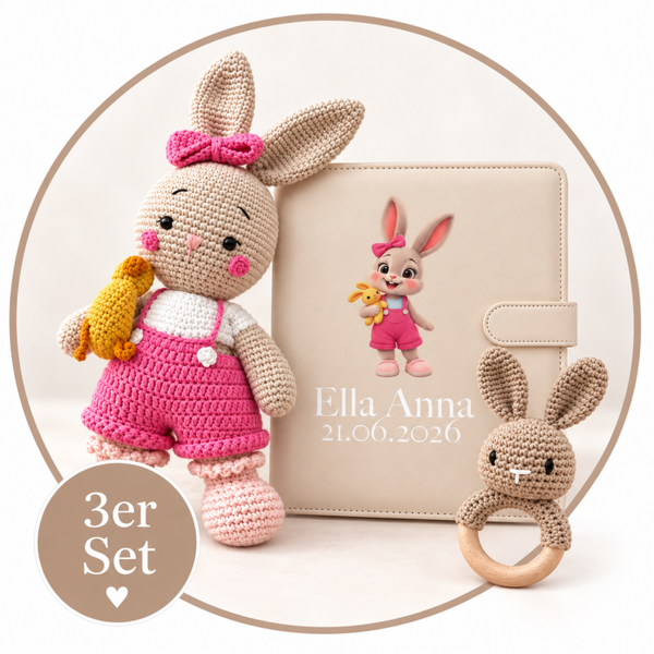 Hase Mona – personalisiertes 3er-Set