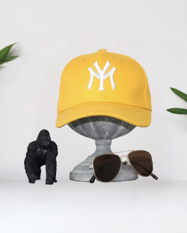 MY Basecap  Gelb Weiss