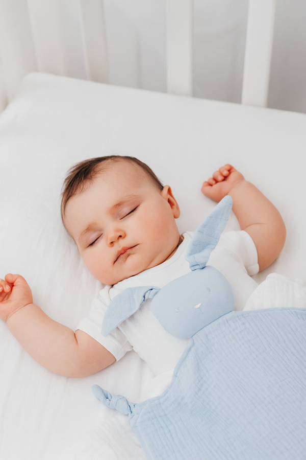 Schmusetuch  Babyblau Hase