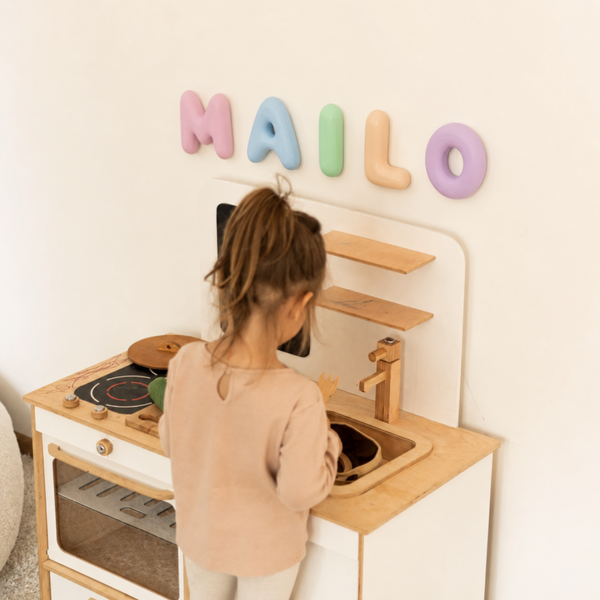 Personalisiertes 3D-Namensschild – Pastell Mix