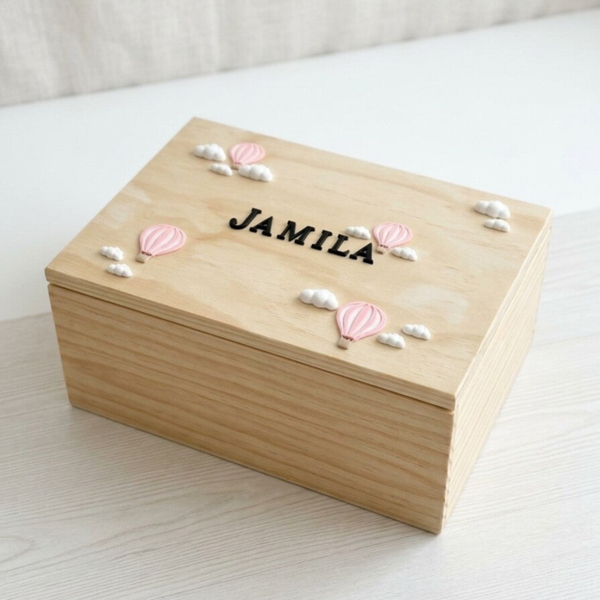 Erinnerungsbox  Heissluftbalon Rosa