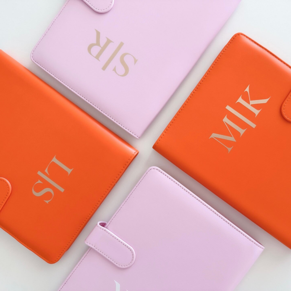 Premium Gesundheitsheft-Hülle Orange Frühlings Kollektion