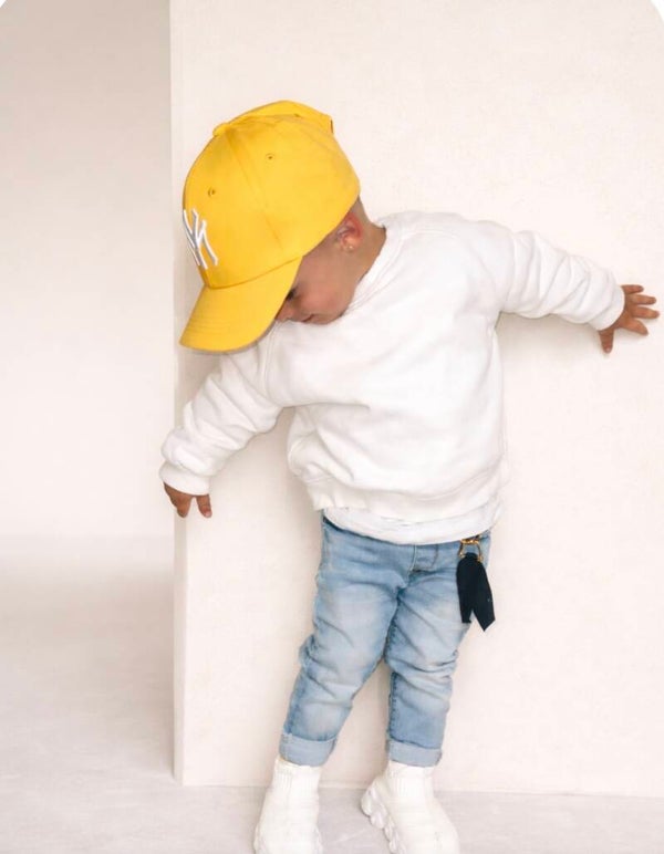 MY Basecap  Gelb Weiss