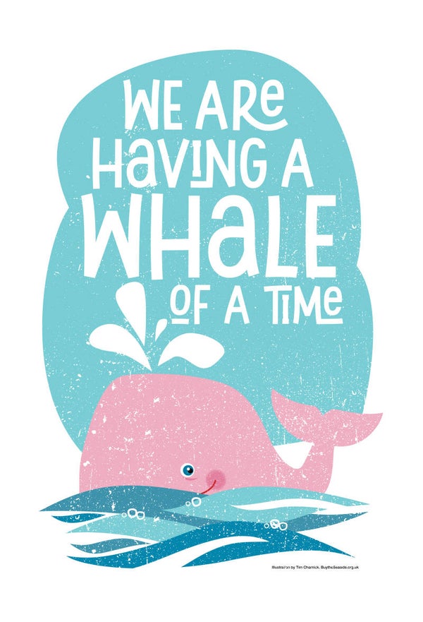 Whale of a time Tea Towel