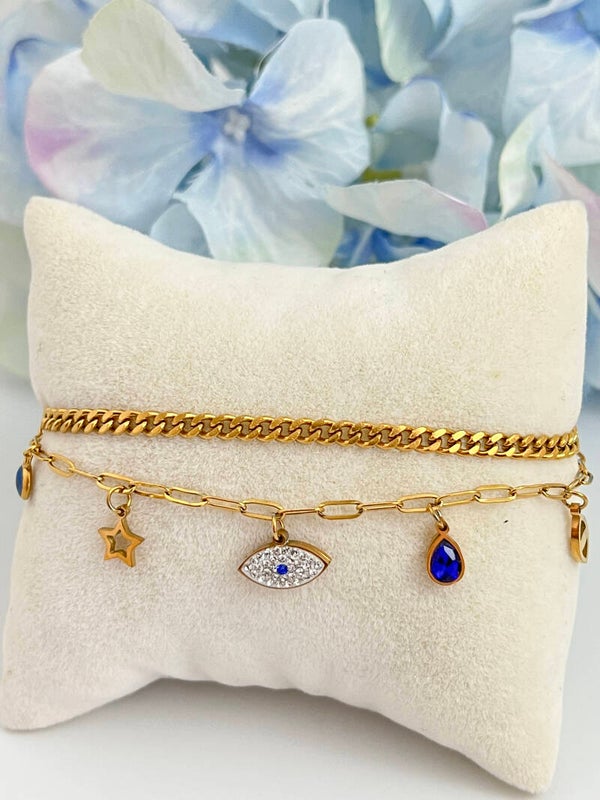 Stalen Dubbellaags Armband