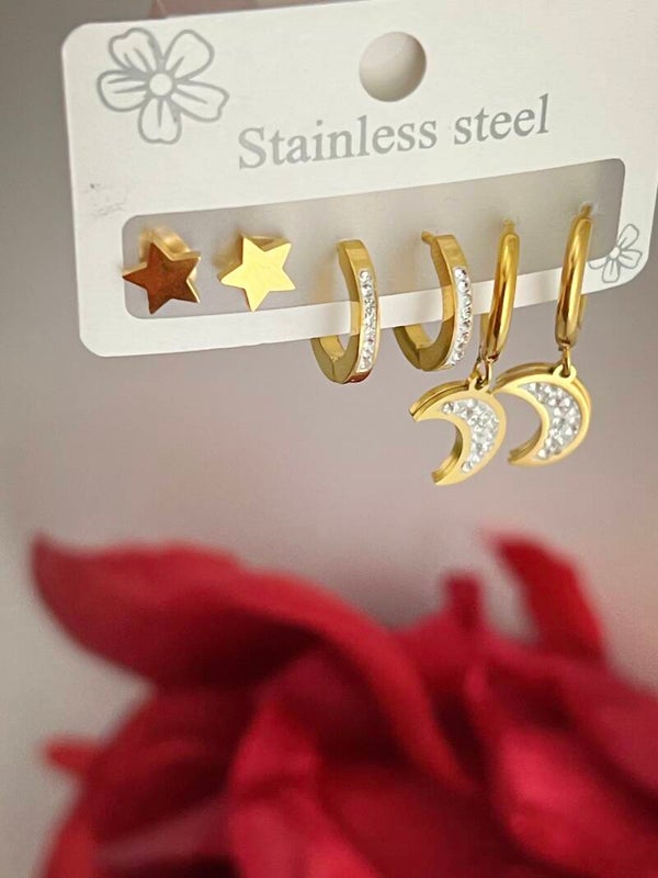 Rvs Oorbellen Set