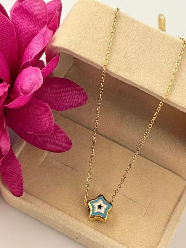 Stalen Bluestar ketting