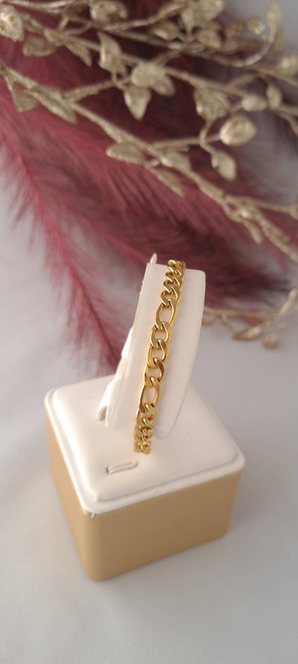 Stainless steel figaro 5mm armband