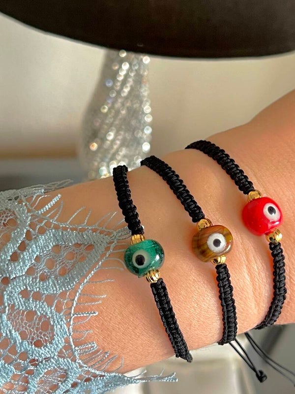 Macramé Nazar armband