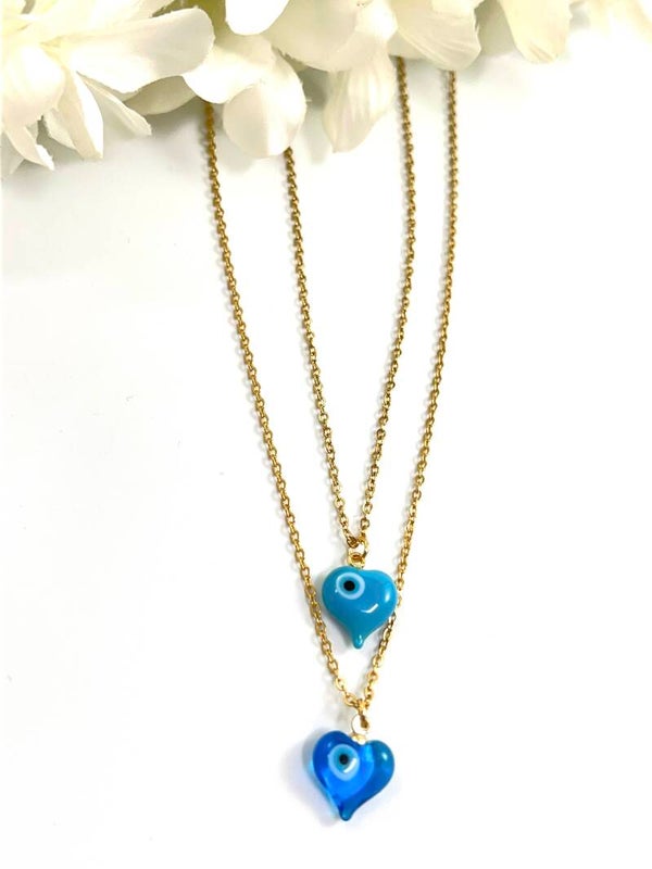 Stalen Kalp nazar ketting