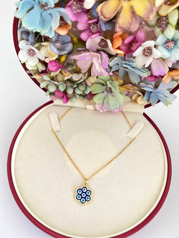 Stalen Totem Nazar Ketting