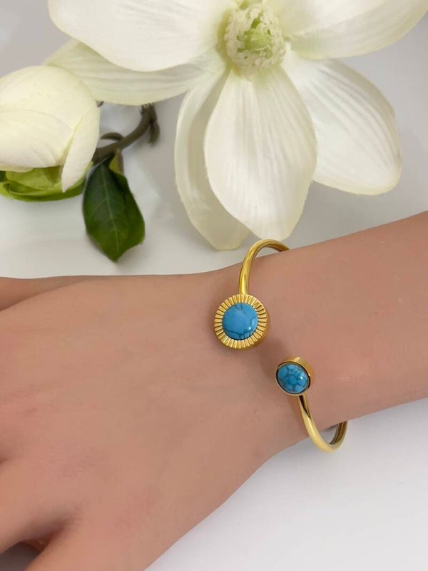 Rvs Firuze Bangle