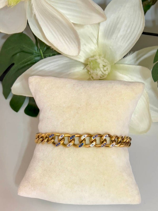 Rvs Nazar Schakel Armband