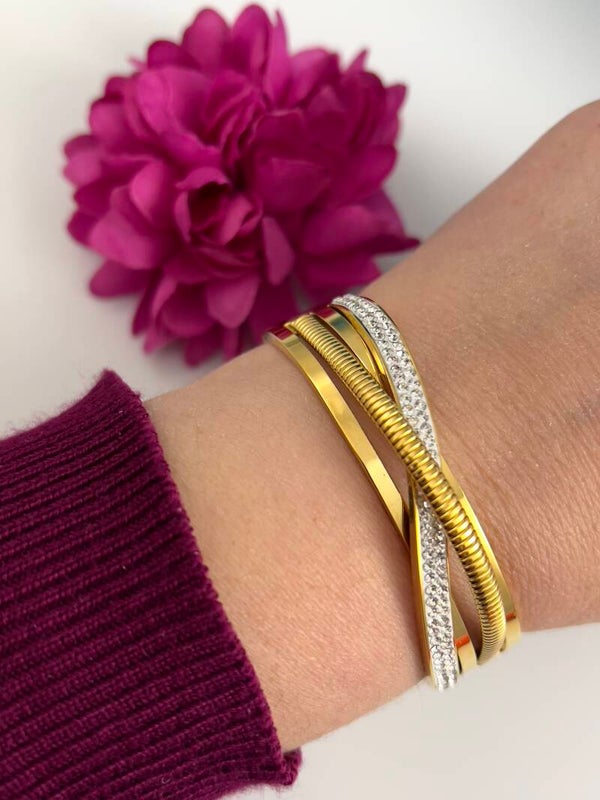 Stalen Zirconia Armband