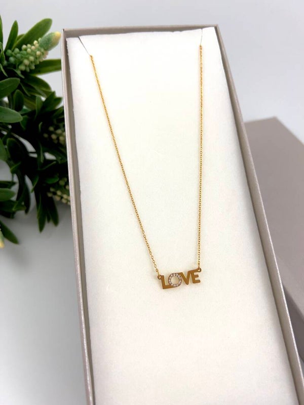 RVS Love ketting