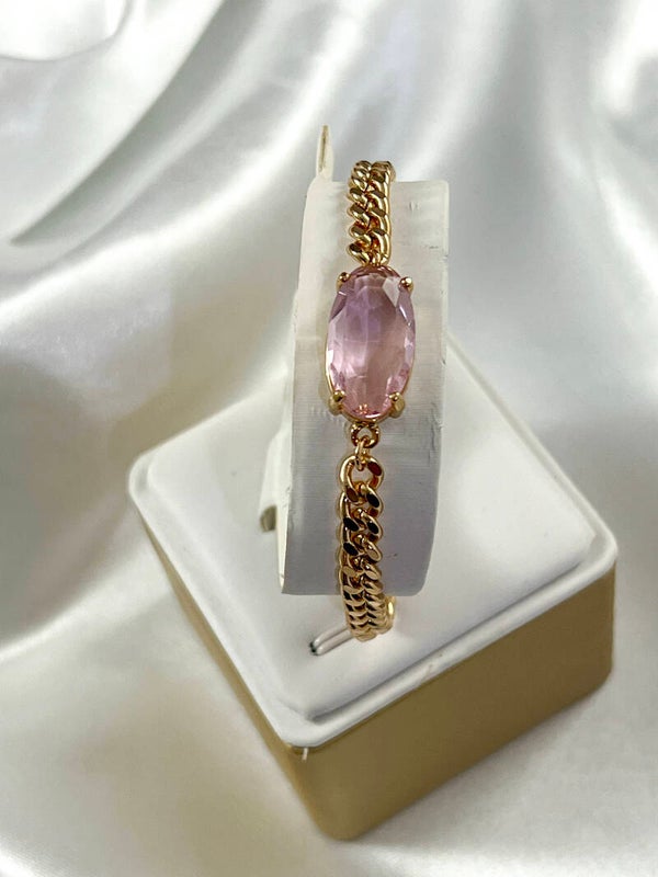 Deluxe rosa armband