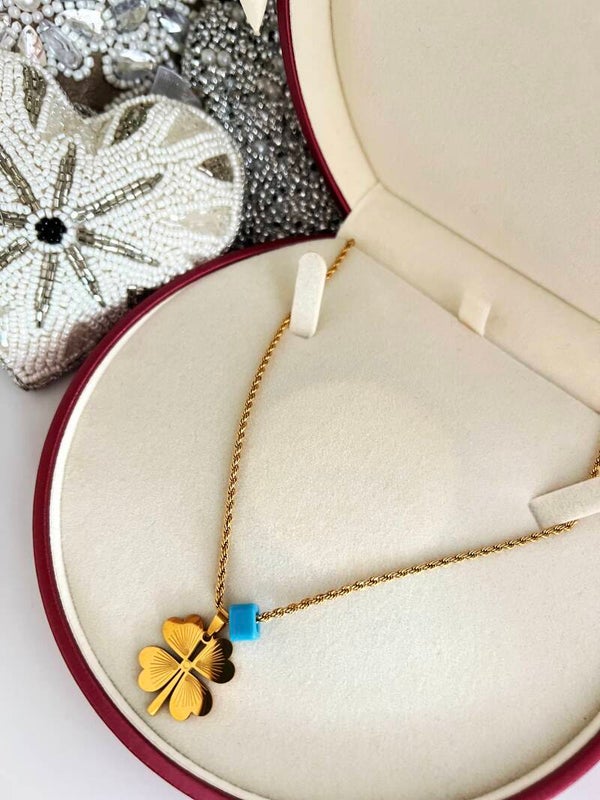 St.steel Burgu yonca ketting
