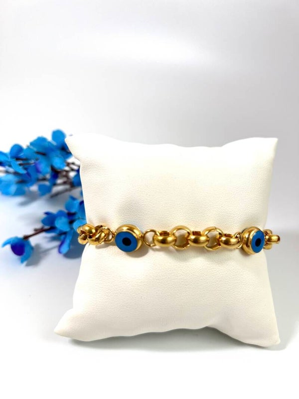 Stalen Nazars armband