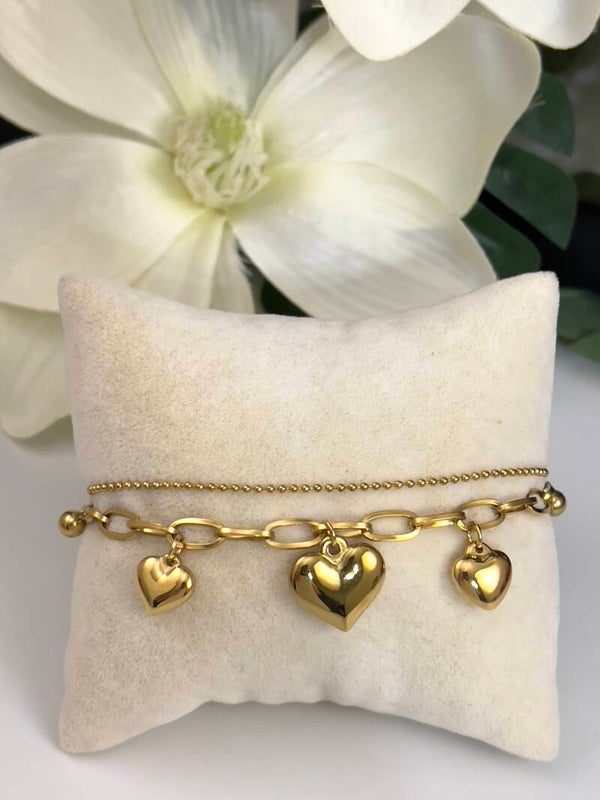 Rvs Hartjes Armband