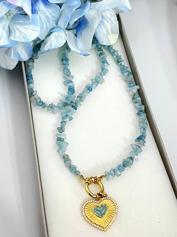 Blue Heart Ketting