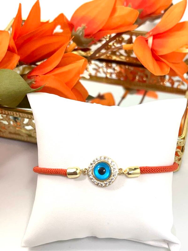 Orange nazar armband