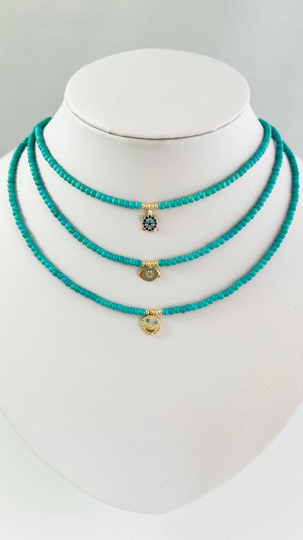 Turkuaz boncuk ketting
