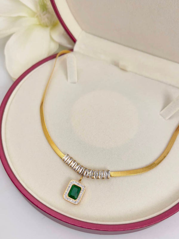 Rvs Zümrüt Baget Ketting